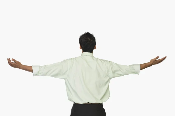 Businessman with his arms outstretched — Stock Photo, Image