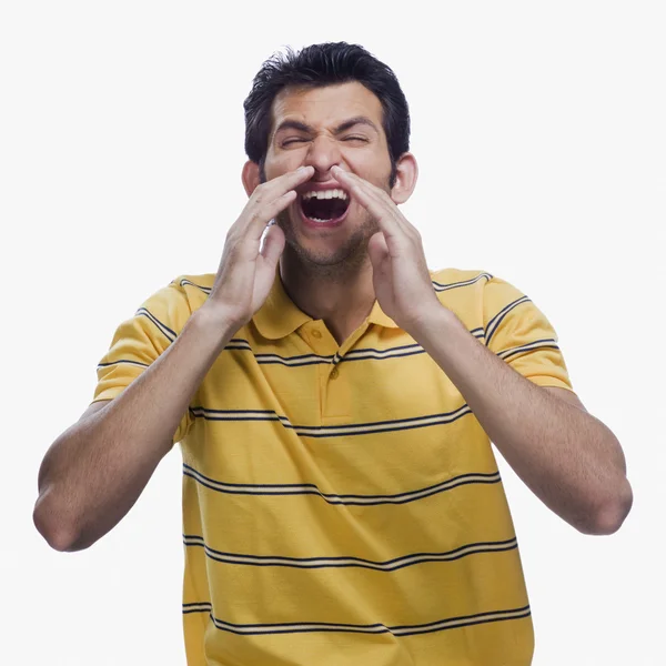 Man sneezing — Stock Photo, Image