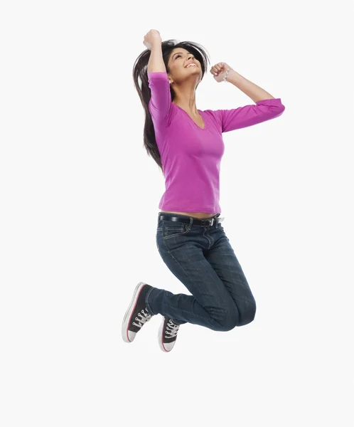 Woman jumping — Stock Photo, Image