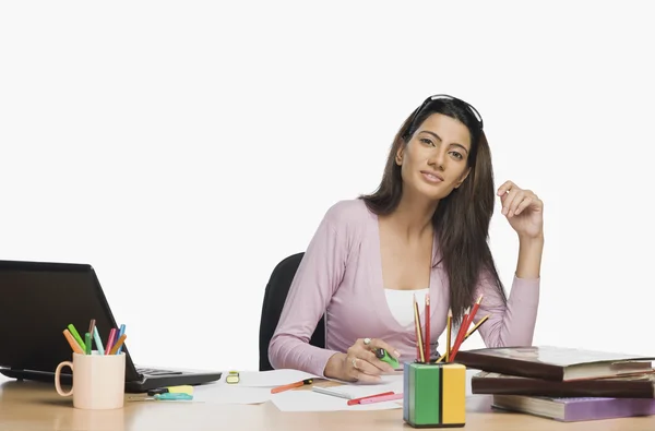 Fashion designer working in an office — Stock Photo, Image