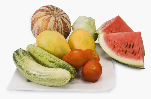 Assorted fruits and vegetables — Stock Photo, Image