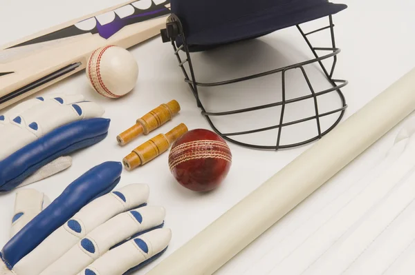 Крикет обладнання — стокове фото