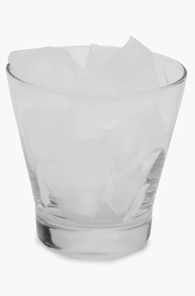 Cubitos de hielo en un vaso — Foto de Stock