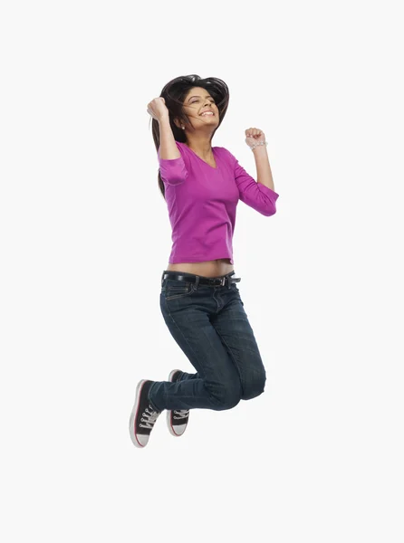 Woman jumping — Stock Photo, Image