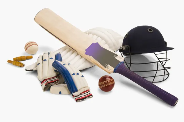 Kriket ekipmanları — Stok fotoğraf