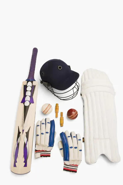 Крикет обладнання — стокове фото