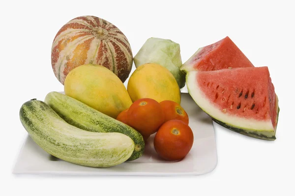 Assorted fruits and vegetables — Stock Photo, Image