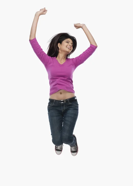 Woman jumping — Stock Photo, Image