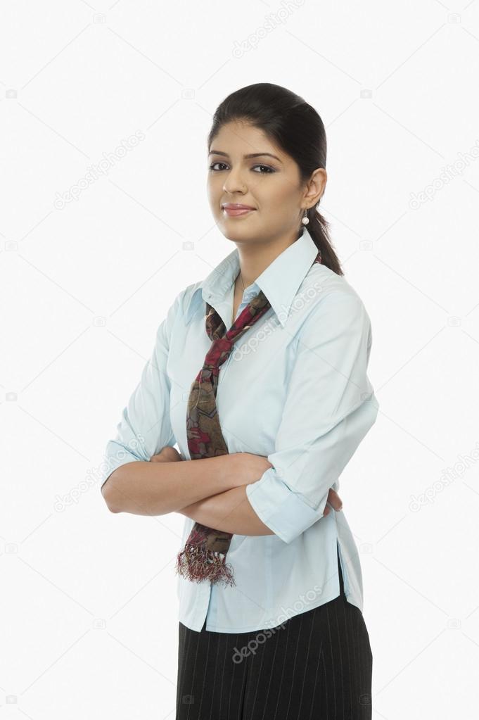 Female flight attendant