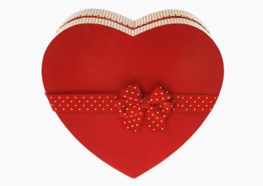 Kalp şeklinde hediye kutusu.