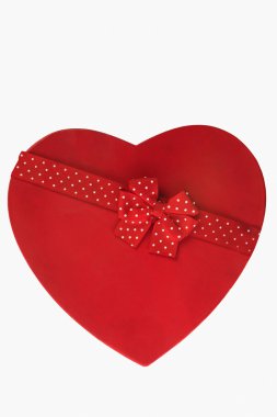 Kalp şeklinde hediye kutusu.