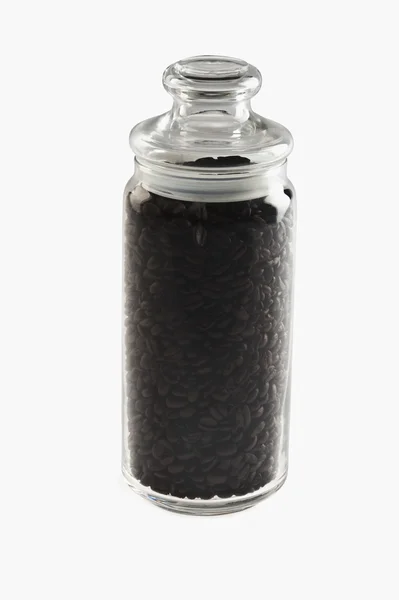 Jar of coffee beans — Stock Photo, Image