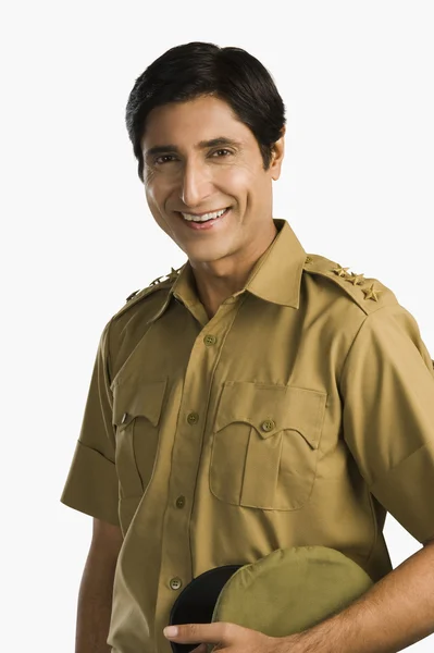 Police officer smiling — Stock Photo, Image