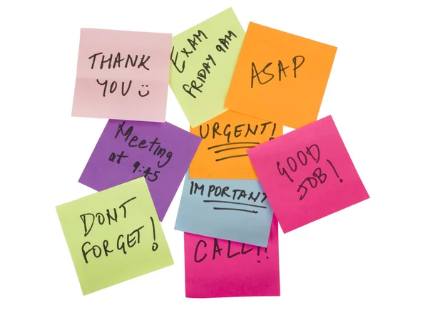 Notes with job messages — Stock Photo, Image