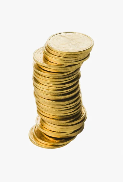 Pila de monedas de oro — Foto de Stock