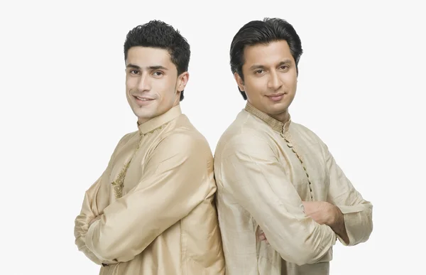 Two men posing with arms crossed — Stock Photo, Image