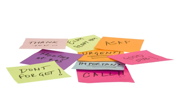 Notes with job messages — Stock Photo, Image