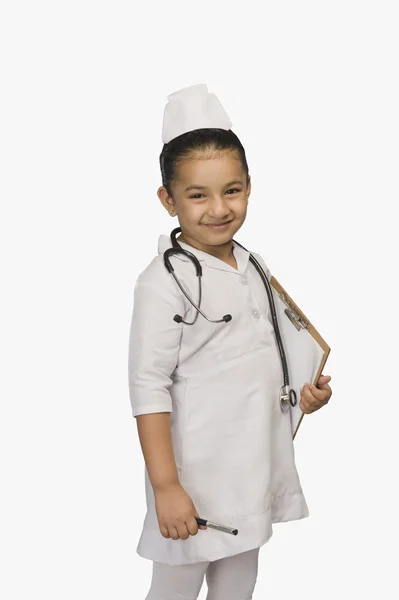 Girl dressed as a nurse — Stock Photo, Image