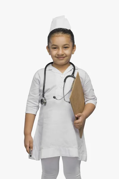 Girl dressed as a nurse — Stock Photo, Image