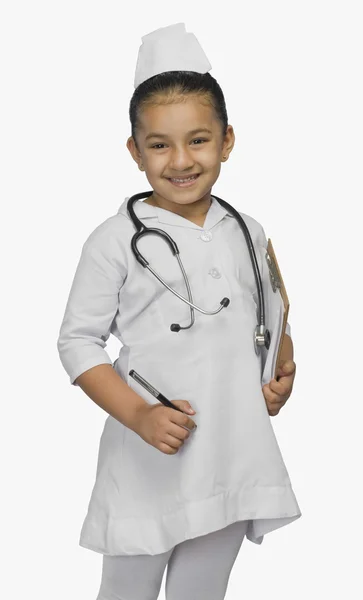 Girl dressed as a nurse — Stock Photo, Image