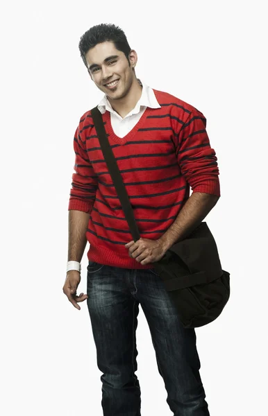 University student carrying a bag — Stock Photo, Image