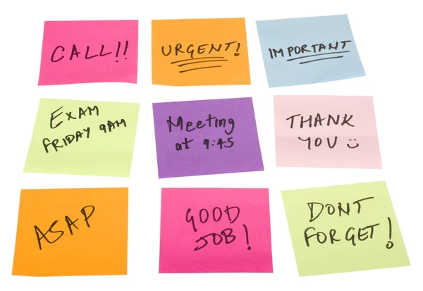 Notes with job messages — Stock Photo, Image