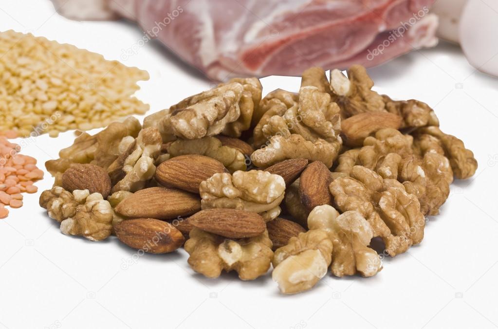 Dry fruits with pulses and meat
