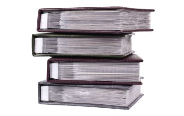 Stack of photo albums clipart