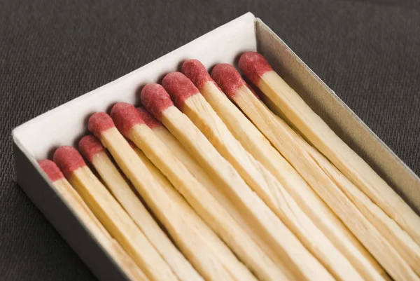 Open matchbox with matchsticks — Stock Photo, Image