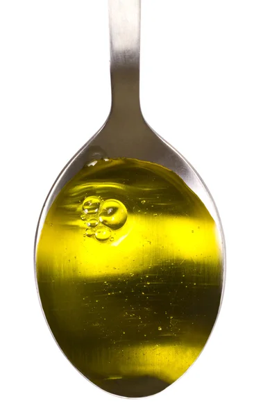 Spoonful of cooking oil — Stock Photo, Image