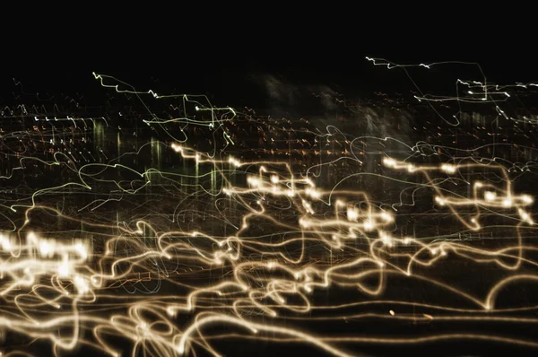 Abstract pattern of lights streaks — Stock Photo, Image