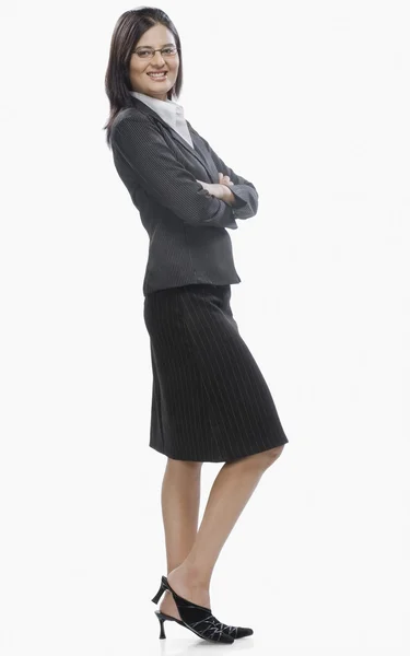 Businesswoman with crossed arms — Stock Photo, Image