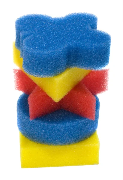 Stack of bath sponges — Stock Photo, Image