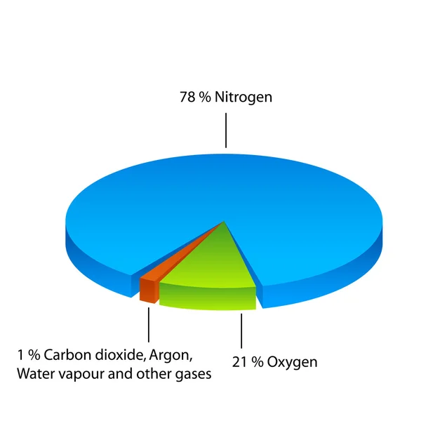 Air composition pie chart — Stock Photo, Image