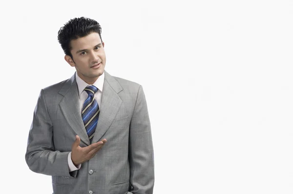 Businessman gesturing — Stock Photo, Image