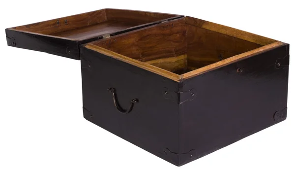 Otevřít dřevěný kufr — Stock fotografie