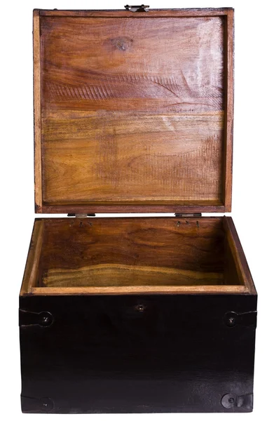 Открытый деревянный багажник — стоковое фото