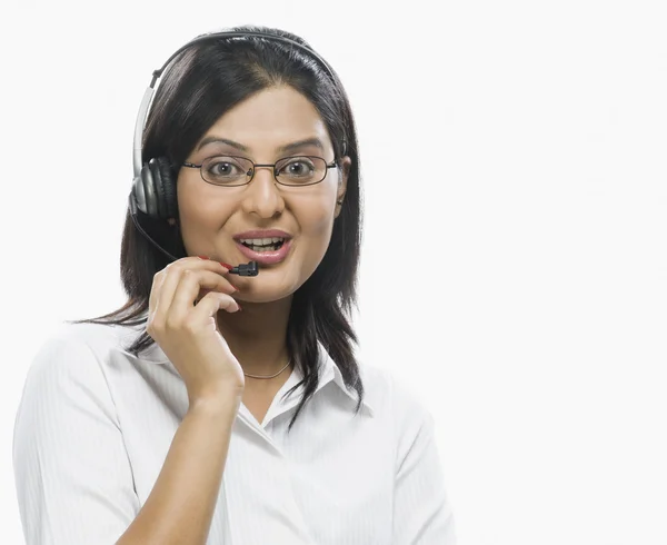 Representante de servicio al cliente femenino — Foto de Stock