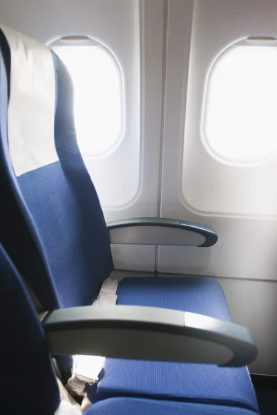 Assentos vazios em um avião — Fotografia de Stock