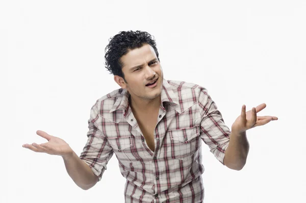 Man shrugging — Stock Photo, Image