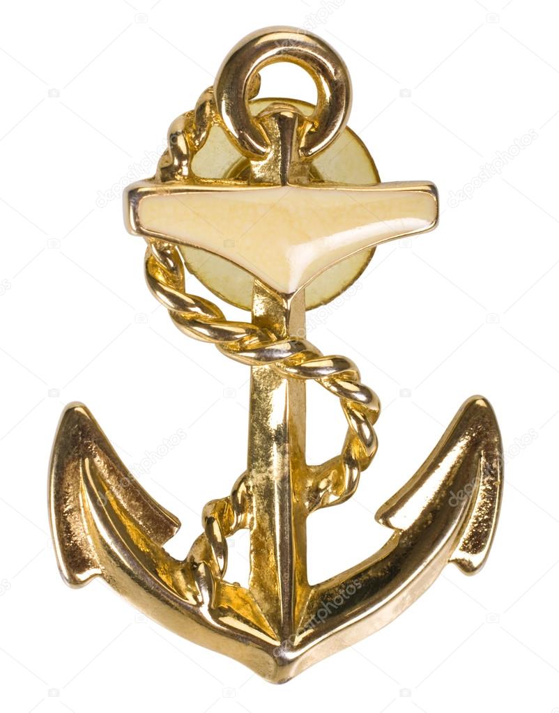 Anchor shaped brooch