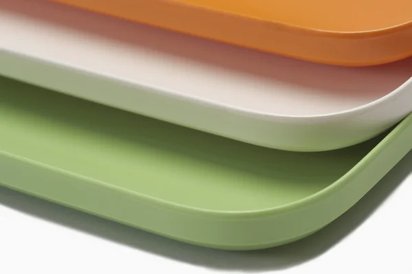 Stack of colorful trays — Stock Photo, Image
