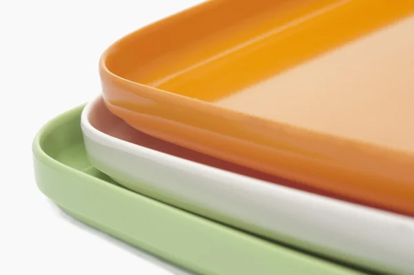 Stack of colorful trays — Stock Photo, Image