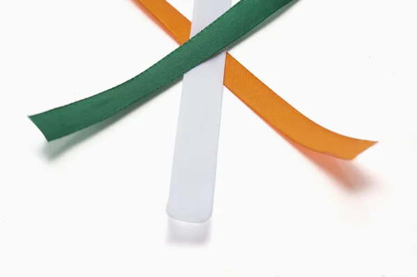 Ribbons representing Indian flag colors — Stock Photo, Image