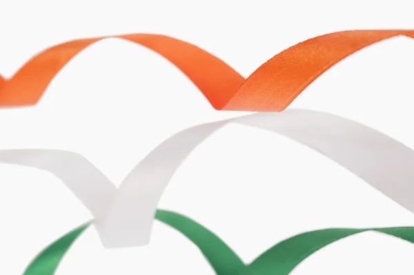 Ribbons representing Indian flag colors — Stock Photo, Image