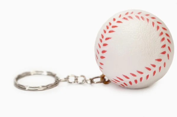 Baseball shaped key ring — Stock Photo, Image