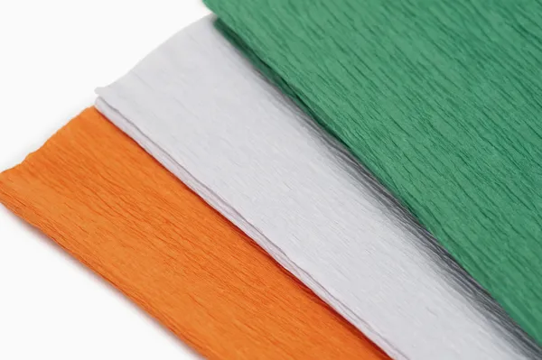 Colorful papers representing Indian flag — Stock Photo, Image