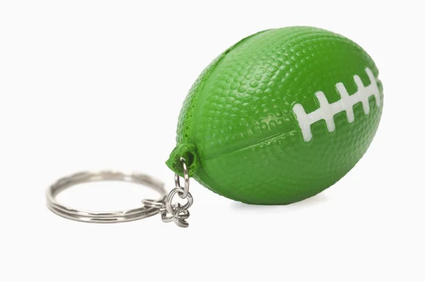American football shaped key ring — Stock Photo, Image