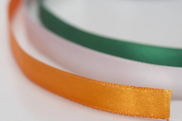 Ribbons representing Indian flag colors — Stock Photo, Image