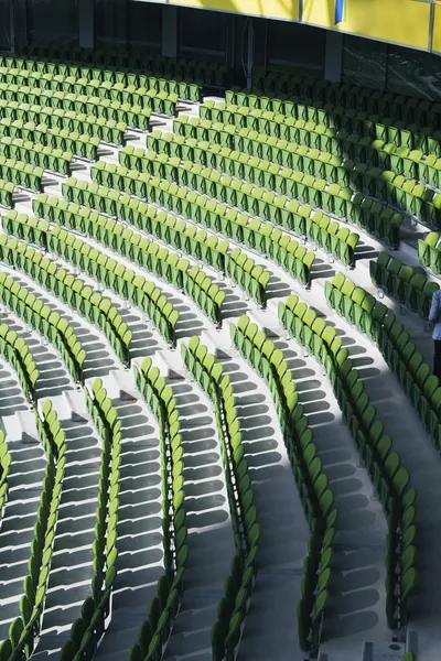 Stolar i en rugbystadion, aviva stadium — Stockfoto